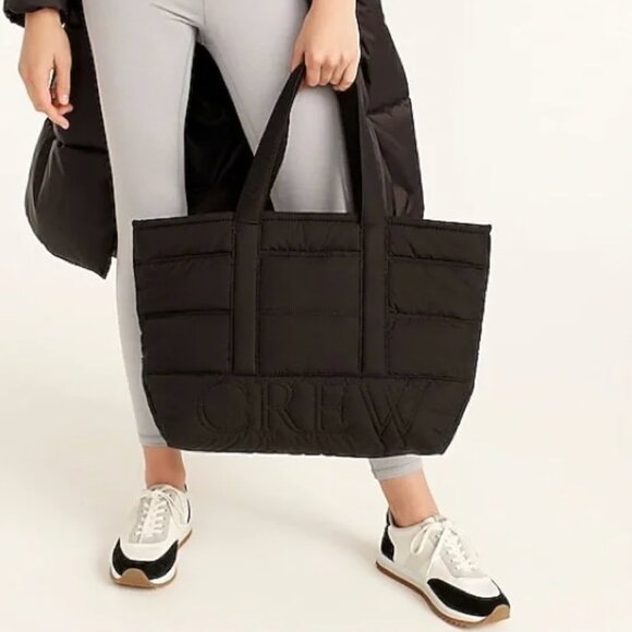 J. CREW Puffer Logo Tote Bag With PrimaLoft New With Tags - Picture 2 of 9